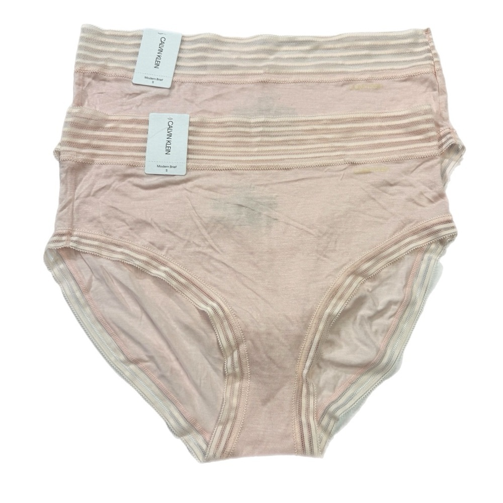 Calvin Klein Modal Modern Brief Panty QD3868 Size Small Pack of 2 NWT
